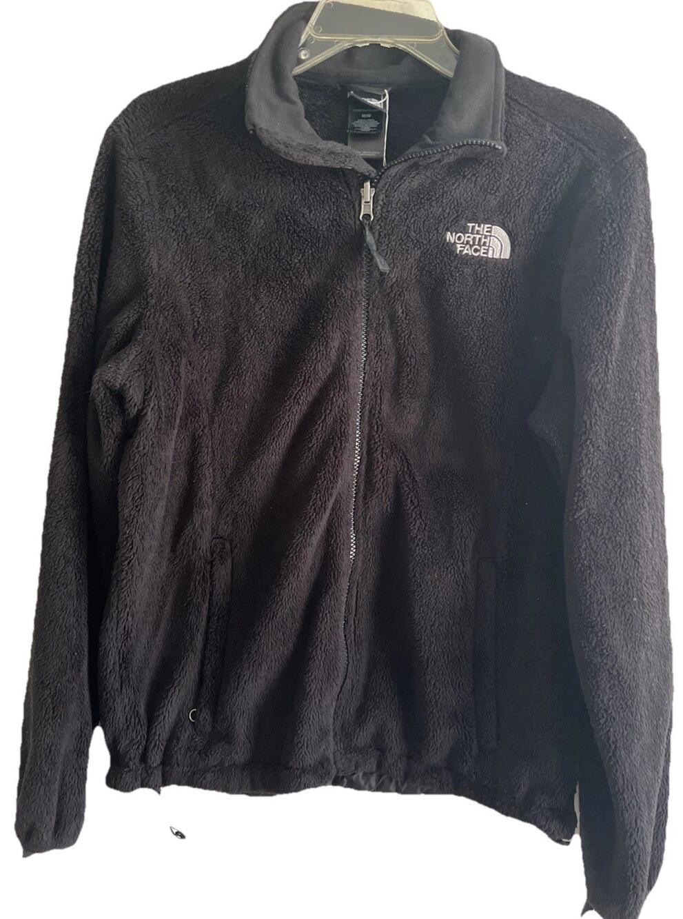 The North Face Osito Women's Fleece Jacket Black Size Medium Full Zip Fuzzy